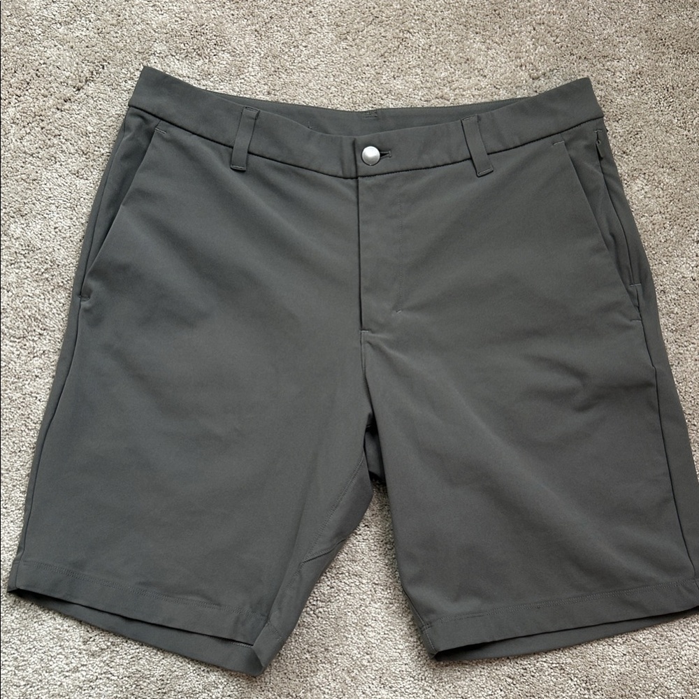 lululemon athletica Green Flat Front Shorts